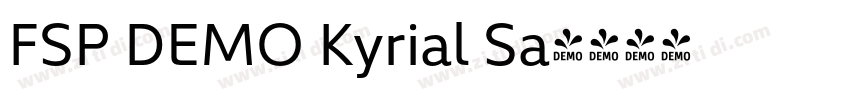 FSP DEMO Kyrial Sa字体转换 FSP DEMO Kyrial Sa字体转换